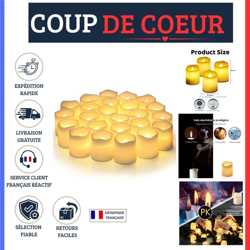 Bougies led chauffe - 24, chauffe-plat