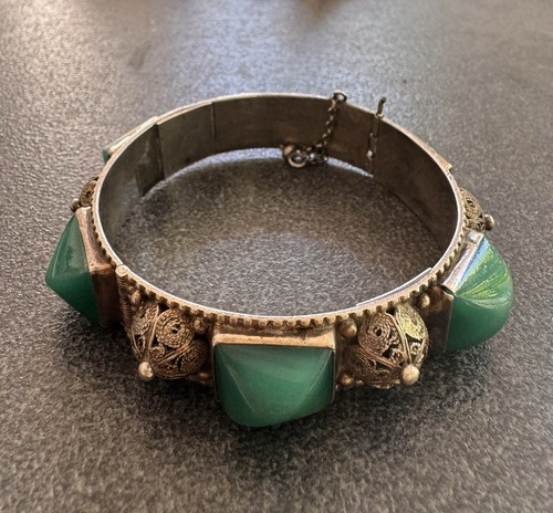 Bracelet manchette art déco - bracelet,