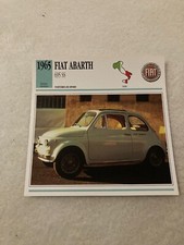 CARTE FICHE AUTO FIAT  ABARTH