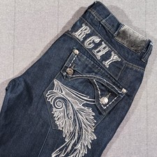 Delf Trading Imperious Jeans Embellished Streetwear Y2K Men's 40x32