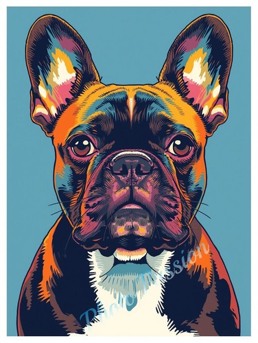 Photo bouledogue français - a4,