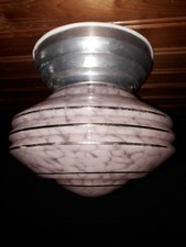 luminaire plafonnier rose années 40