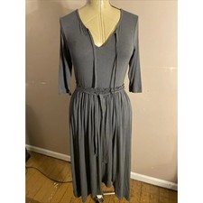Jane Sz S Grey Gray Midi Dress