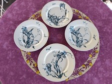 4 Assiettes Plates Faience