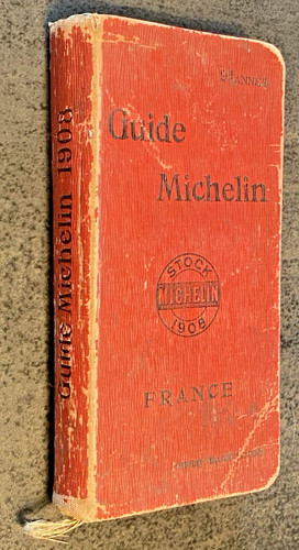 Guide michelin rouge - rouge, 1908