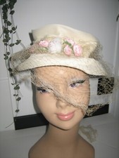 Ancien chapeau de Mariée à voilette Cérémonie ..