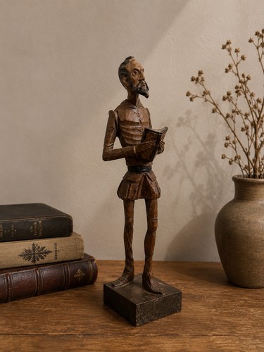 Statuette don quichotte - statuette, lisant