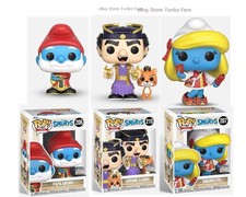 Funko Pop! Asia The Smurfs Set of Smurfette#207+PAPA Smurf #206+Gargamel &Azrael