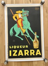 Original antique poster ""IZARRA LIQUEUR"" 1934 - ZULLA