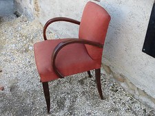 Ancien fauteuil tissu rouge