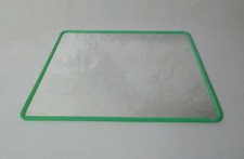 Ancien miroir de barbier vert 38x28 cm Vintage