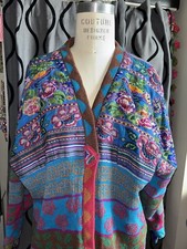 Veranda Wear Vintage Floral Colorful Embroidered Sweater Jacket