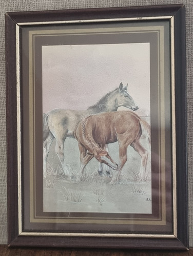 Petit cadre foil art chevaux - foil,