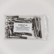 SUZUKI GT 125 1974-1979 Kit n°2 vis HEXAGONALE inox carters moteur GT125