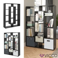 Séparateur de pièce 11 compartiments VICCO - Bibliothèque, étagère Noir