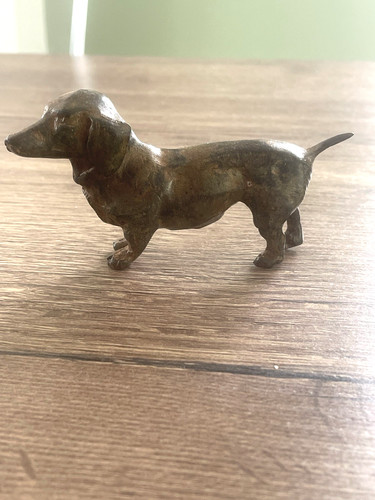 Ancien bronze animalier chien - ancien,