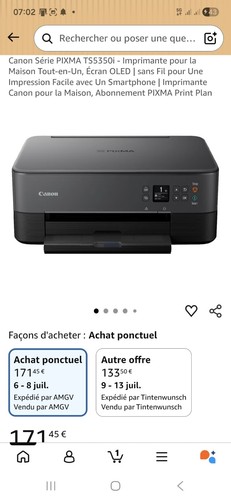 Comme neuve canon pixma - , ts