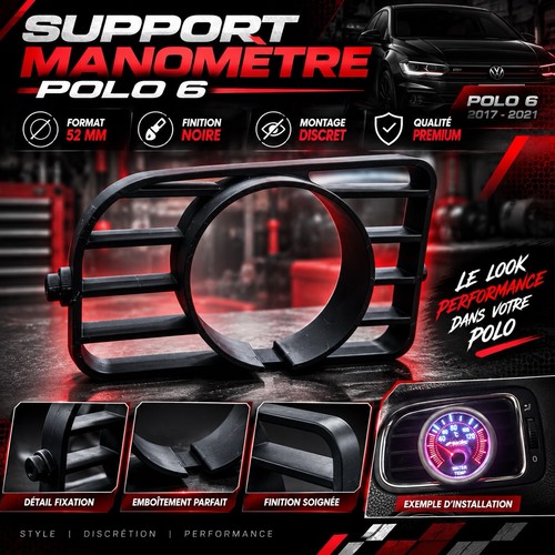 Support manomètre 52mm - 52mm, vw