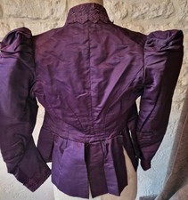 antique clothing / jacket in parma silk and lace - 19th century