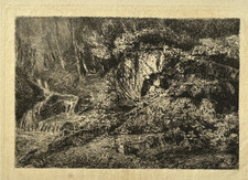 Vaux Cernay GRAVURE Eau Forte