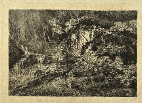 Vaux cernay gravure eau - cernay, forte