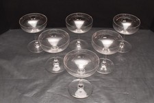 SET 6 Baccarat France Crystal Coupe Champagne Tall Sherbet Glasses Chambolle