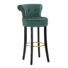Tabouret de Bar en Velours "Luxy" 96cm Vert