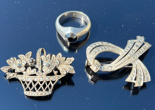 Lot bijoux anciens argent - lot, 3