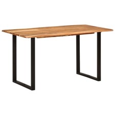 Bois d'Acacia Solide Table de Salle à Manger 154x80x76 cm Dîner Repas vidaXL