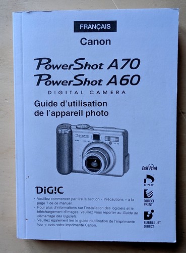 Canon powershot a60 a70 - canon, a60/a70