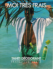 ADVERTISEMENT ADVERTISING 104 1986 TAHITI deodorant men FRESHNESS GREEN