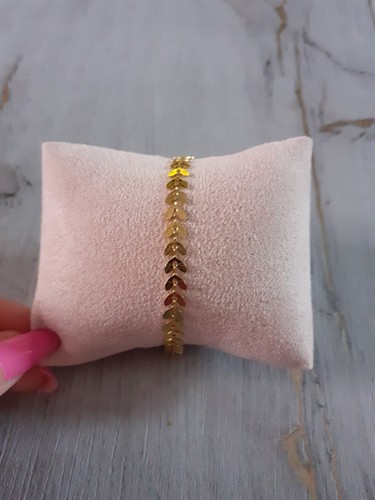 Bracelet chaîne doré motif