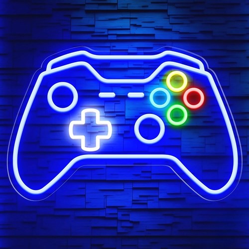 Enseigne néon manette - , gaming