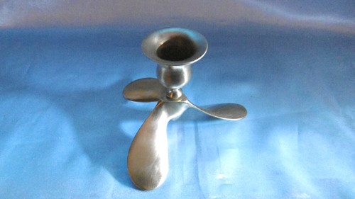 Bronze boat propeller candle - bronze,
