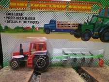 VINTAGE FARM: AGRICULTURAL TRACTOR + FURROW HARROW new sealed blister box