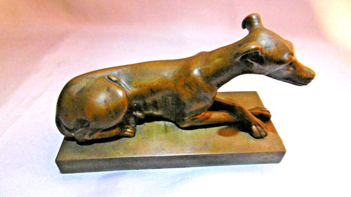 Levrier bronze massif - en,