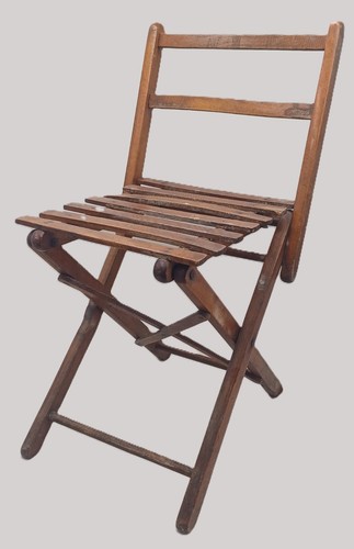 Chaise pliante ancienne - , en