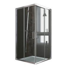 CABINE DE DOUCHE PAROI DOUCHE 90x90 H185 CM VERRE TRANSPARENT ANGULAIRE ALABAMA