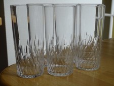 BACCARAT CRYSTAL 6 ANTIQUE GLASSES LONG DRINK CUP RICHELIEU ht 11 cm