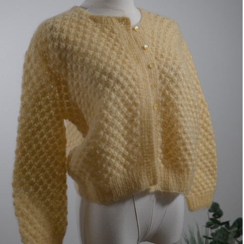 Vintage handmade yellow mohair - handmade,