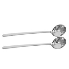  2 Pcs Louche À Soupe En Acier Inoxydable Cuillères Dessert Mélanger