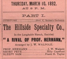 *ALEXANDER HERRMANN LEGENDARY MAGICIAN RARE ORIGINAL 1892  PARODY PROGRAM*
