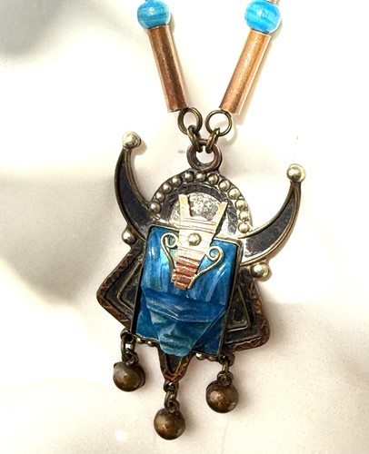 Collier pendentif azteque maya - collier,