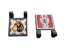 2 DRAPEAUX LEGO du château