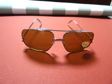 Lunette d'époque 80 Chromé Verre fumé filtrants antichoc Vintage Aviateur neuve