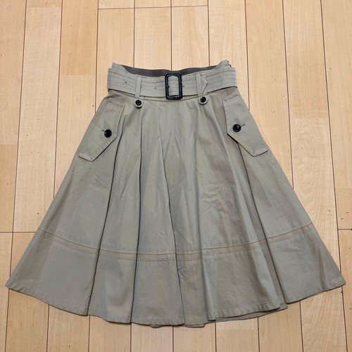 Jupe ceinturée beige burberry - beige,