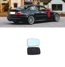 Neuf Miroir Rétroviseur Chauffant Bleu Droit BMW E46 Coupé Cabriolet 99-06, E65