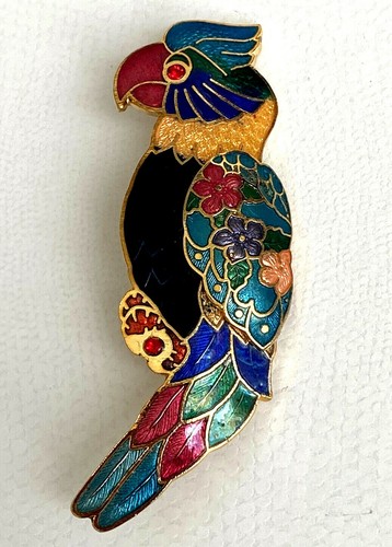 Grande broche vintage émail - grande,