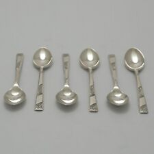 MARGARET ROSE Design Gee & Holmes Silver Service Cutlery Six Coffee Moka Spoons