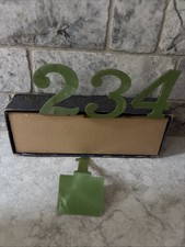 4 Vintage Bridge Table Numbers Card Game Green Celluloid